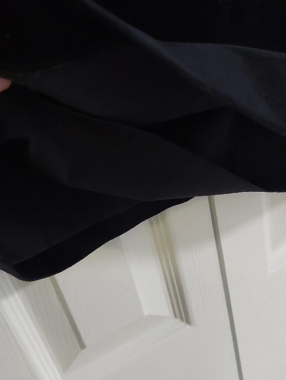 Talbots Skirt, Size 12, Black Velvet Mini, Side Zipper